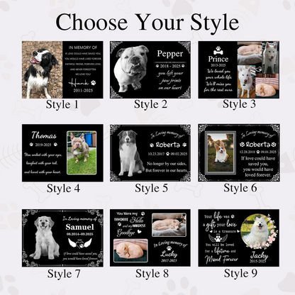 Personalized Pet Memorial,Custom Pet Memorial Stone,Pet Grave Marker With Photo,Pet Grave Stone,Pet Memorial Gift,Dog Sympathy Gift